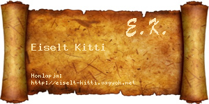 Eiselt Kitti névjegykártya